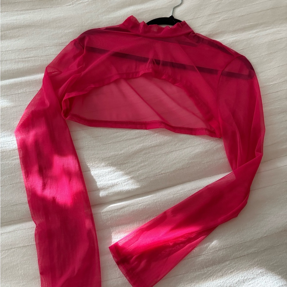 Chic Pink Sheer Women's Top